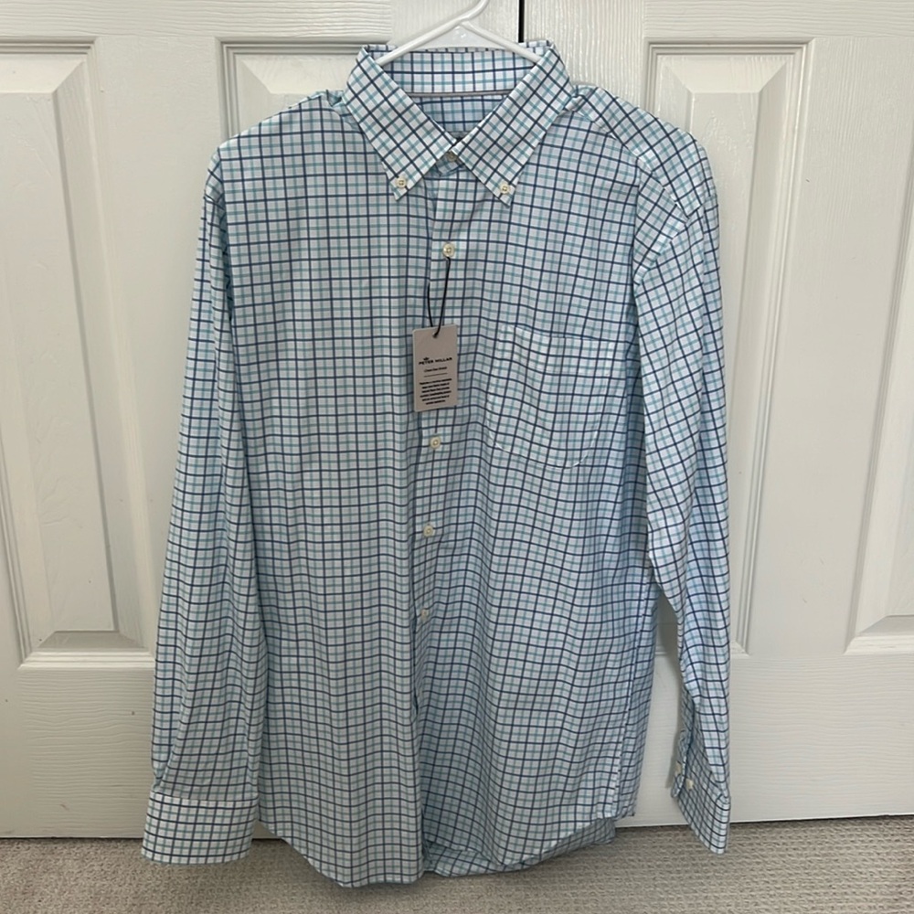 Peter Millar blue button down NWT